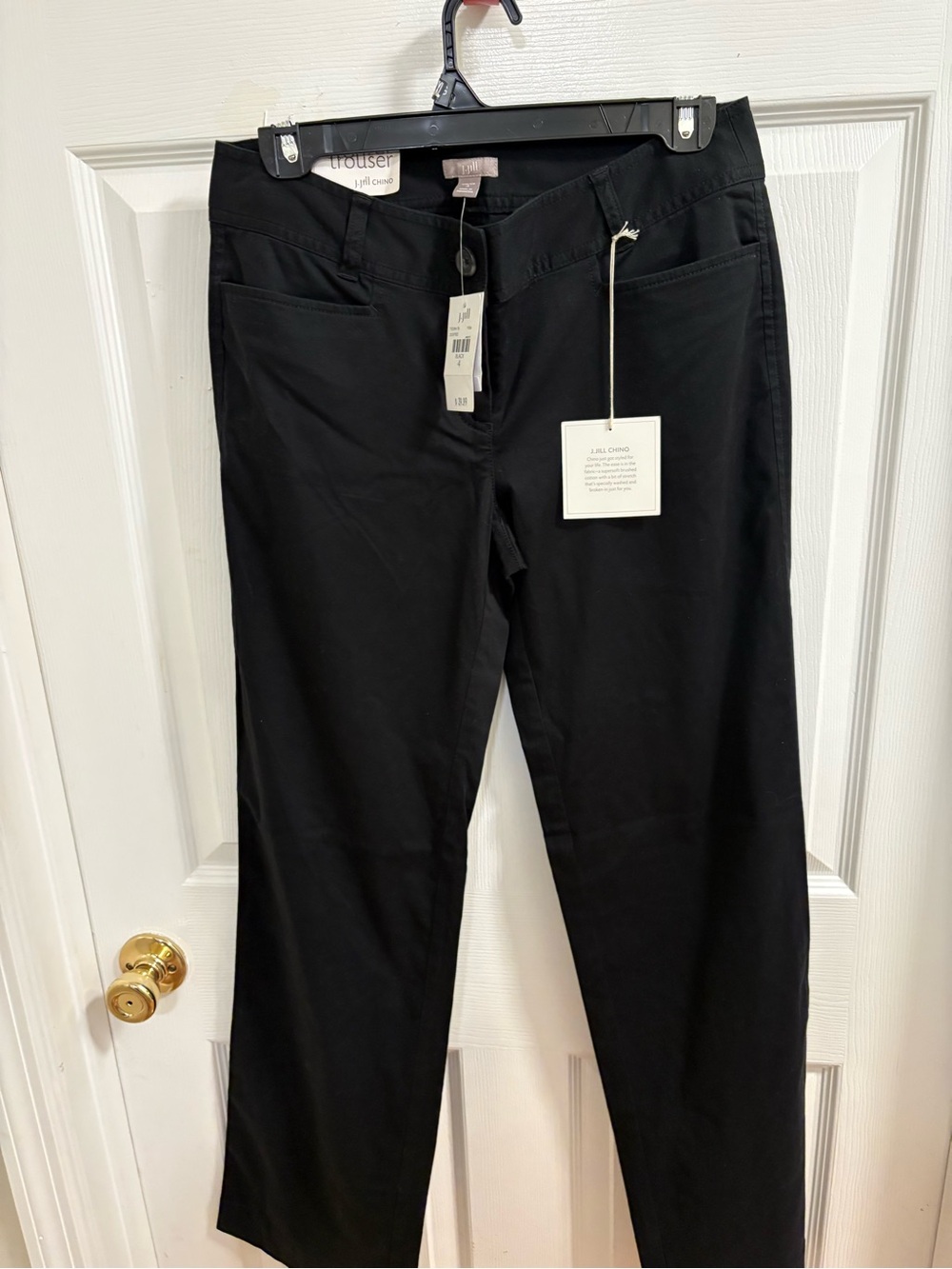 J. Jill chinos , black, NWT